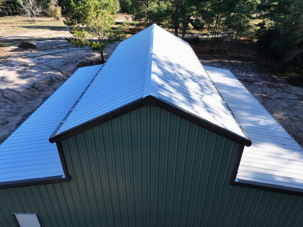 48x50 Texas Metal Ag Barn Wedding Venue in Bedias, TX.