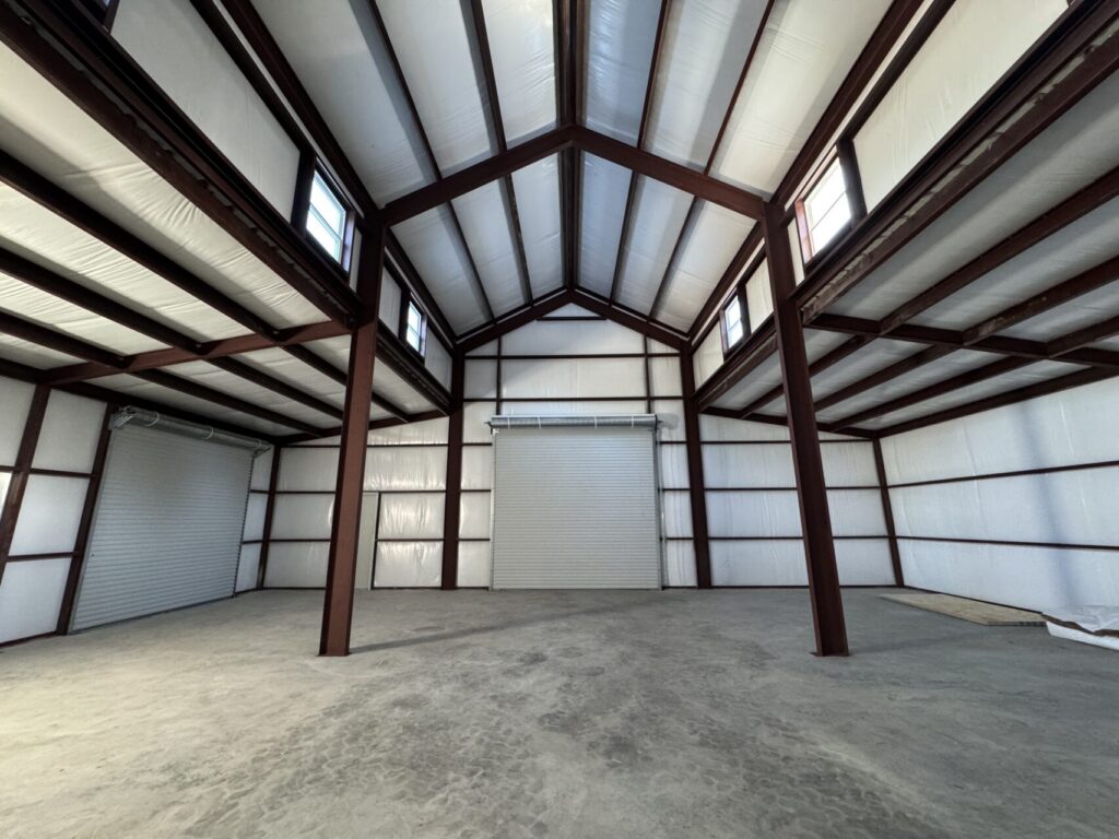 48x50 Texas Metal Ag Barn Wedding Venue in Bedias, TX.