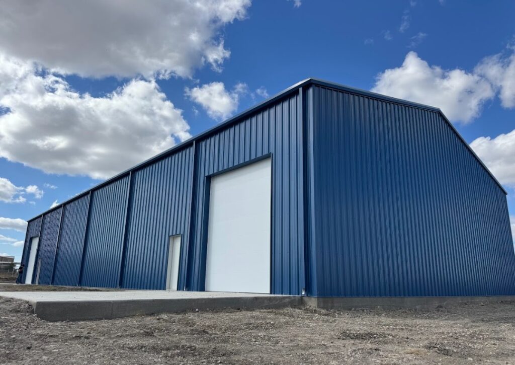 60X120 Commercial Red Iron Storage in Corsicana, TX.