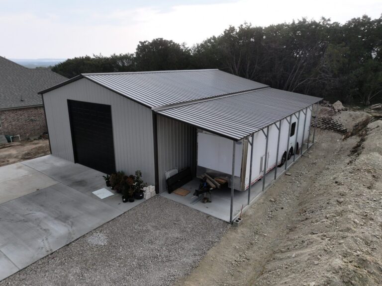 30x40 Custom Detached Race Car Shop in Hudson Oaks, TX.