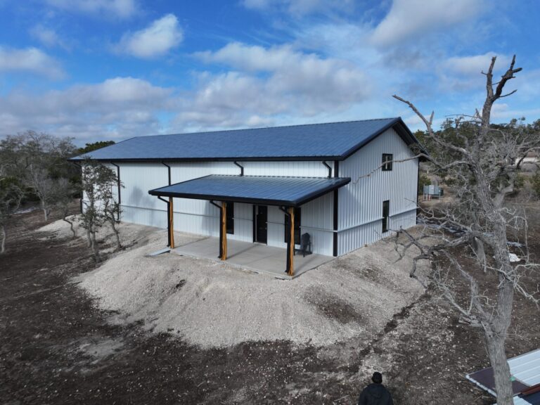 40x80 Custom Steel RV Storage Building in Kerrville, TX.