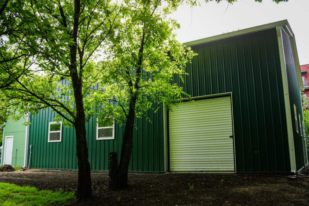 30x40 Metal Car Shop Building in Mansfield, TX.