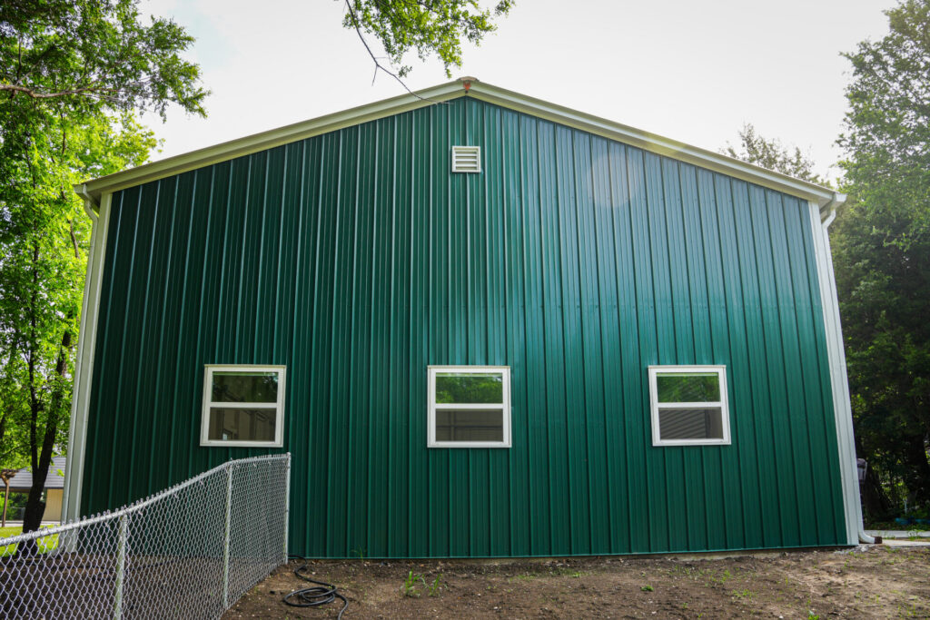 30x40 Metal Car Shop Building in Mansfield, TX.