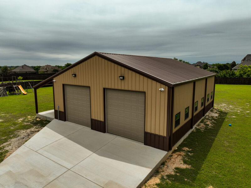 40×50 Detached Workshop Garage with Porch in Midlothian, Texas 76065
