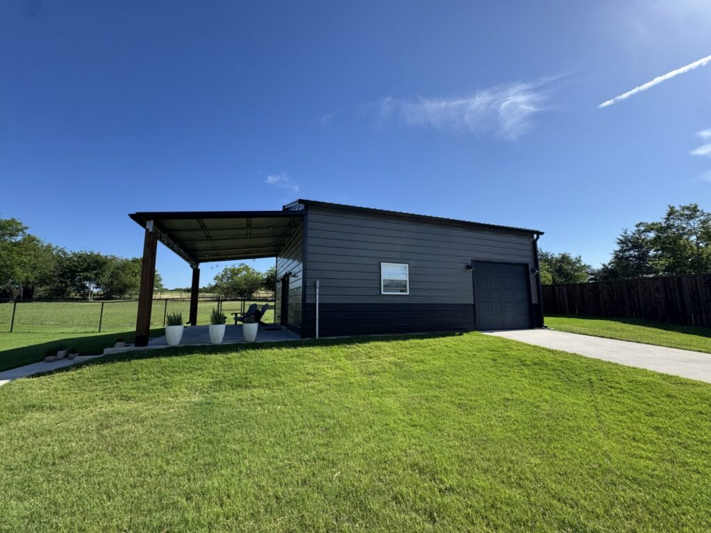 24x30 Custom Backyard Metal Building in Midlothian, TX