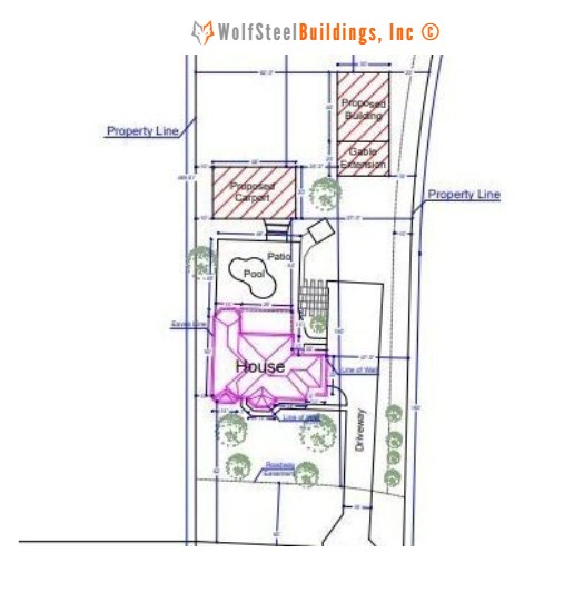 Site Plan for Metal Building