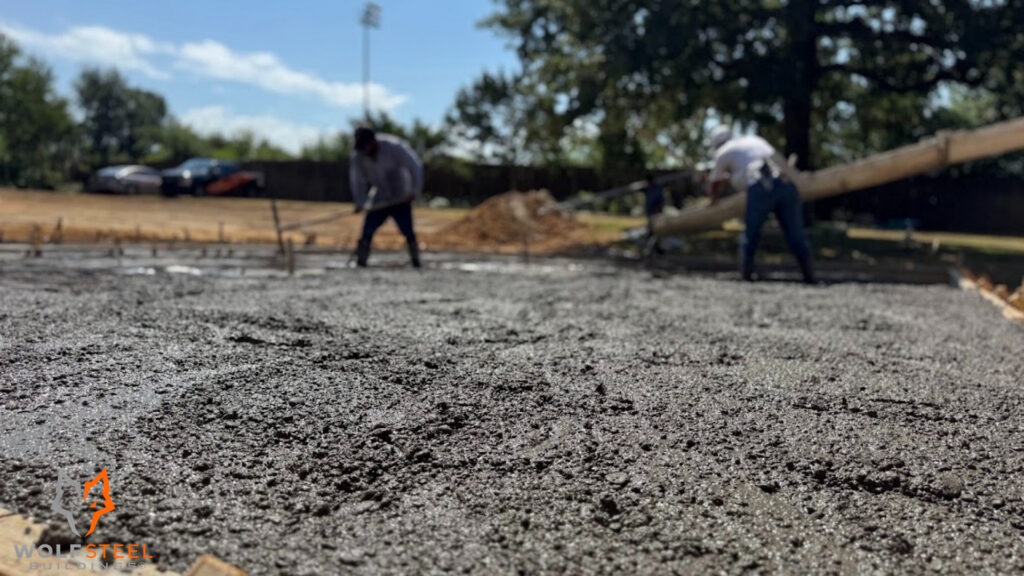 Texas Metal Building Concrete Slab